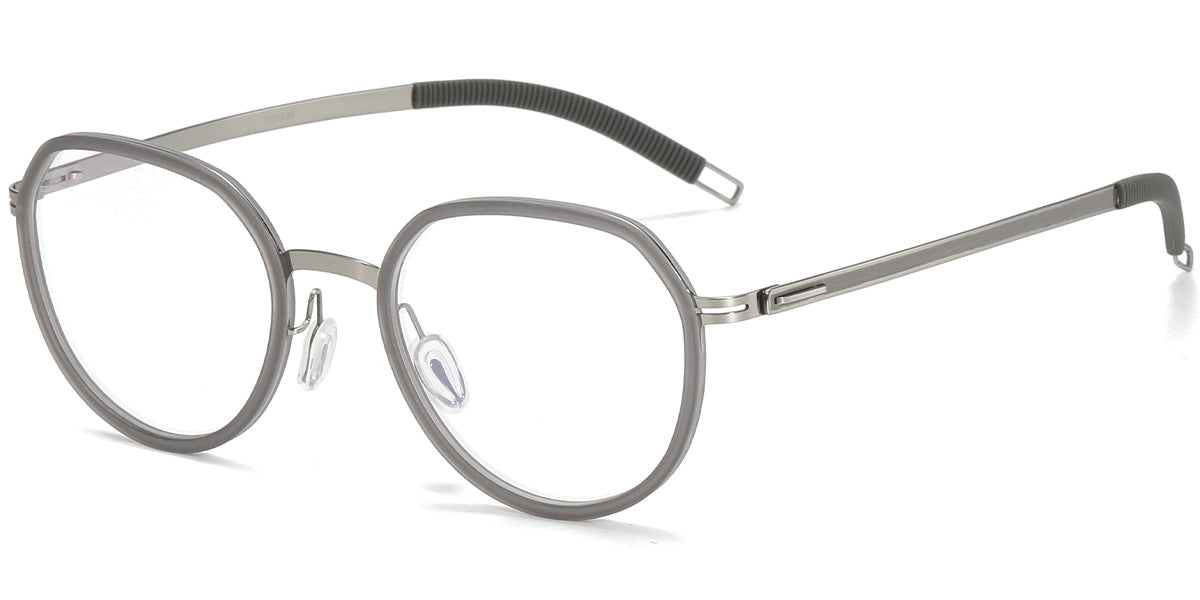 Candye® Acetate & Titanium Geometric Frame F4980