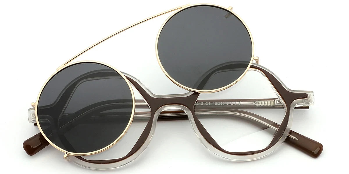 Candye Clip-Ons Acetate Geometric Frame F6332