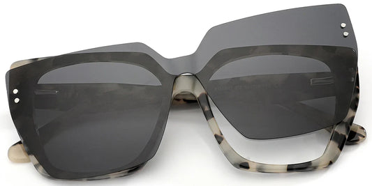 Candye Clip-Ons Acetate Square Frame F6294