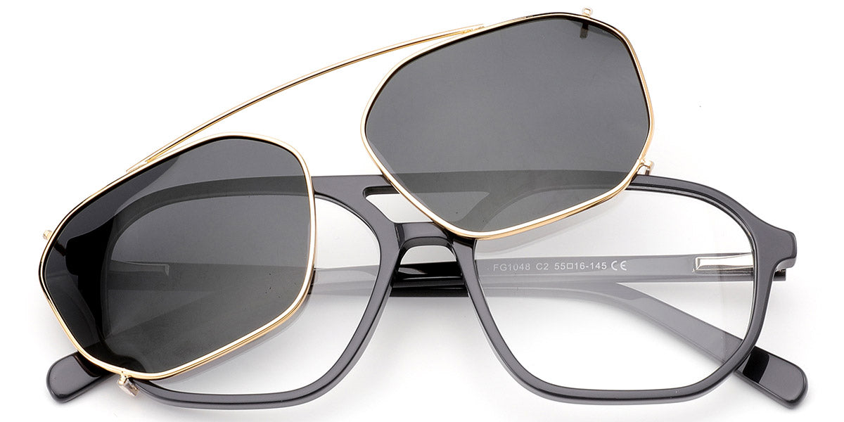 Candye® Clip Ons Acetate Aviator Frame F6618