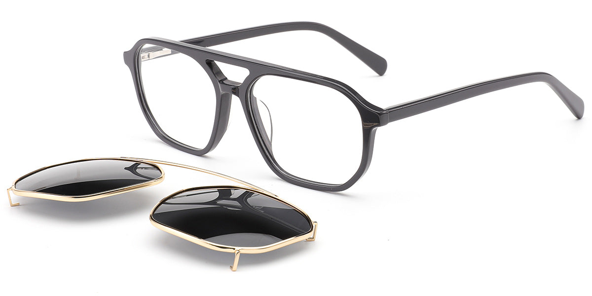 Candye® Clip Ons Acetate Aviator Frame F6618