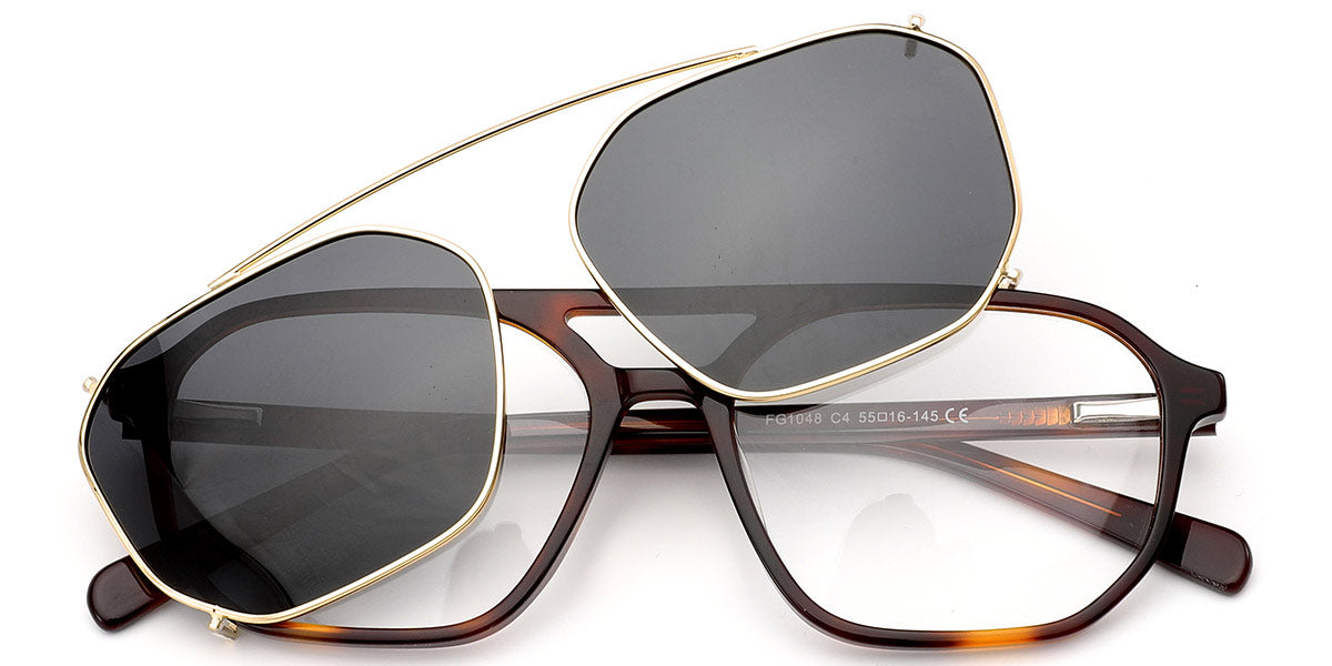 Candye® Clip Ons Acetate Aviator Frame F6618