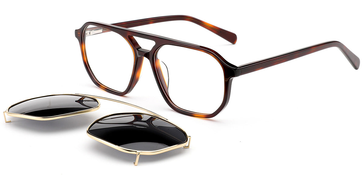 Candye® Clip Ons Acetate Aviator Frame F6618