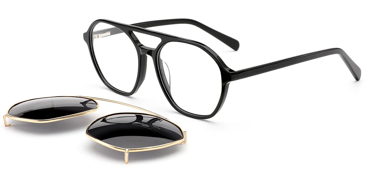 Candye® Clip Ons Acetate Aviator Frame F6619