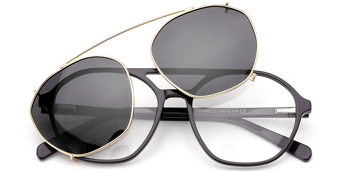 Candye® Clip Ons Acetate Aviator Frame F6619