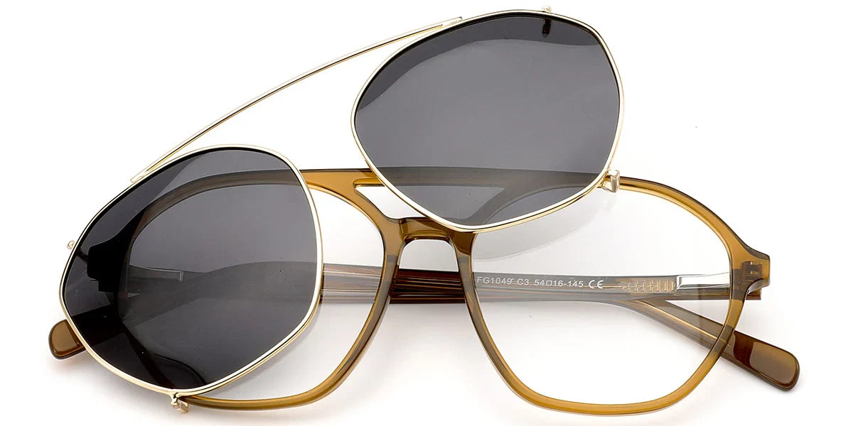 Candye® Clip Ons Acetate Aviator Frame F6619