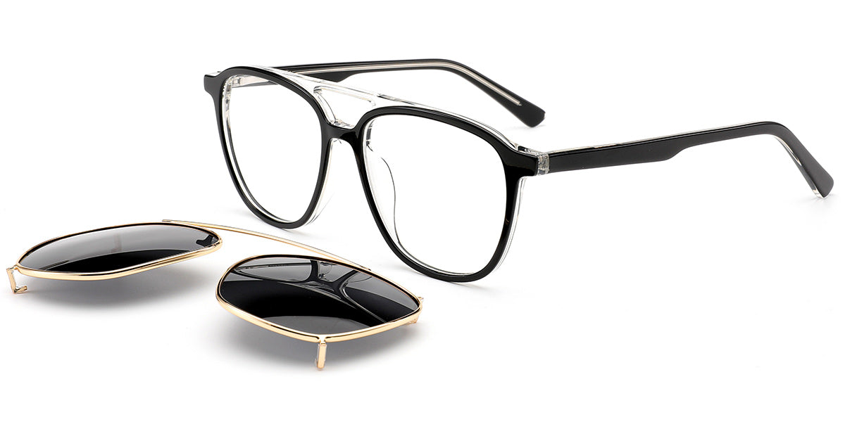 Candye® Clip Ons Acetate Aviator Frame F6620