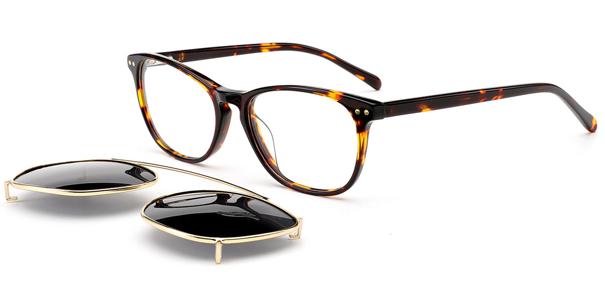 Candye® Clip Ons Acetate Rectangle Frame F6616