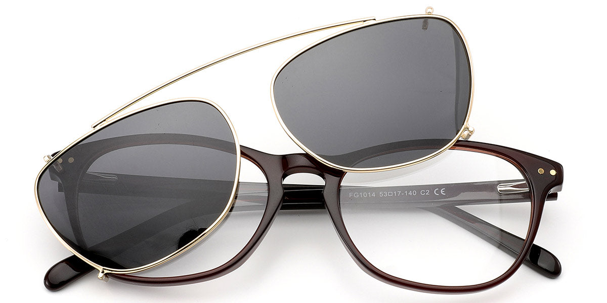 Candye® Clip Ons Acetate Rectangle Frame F6616