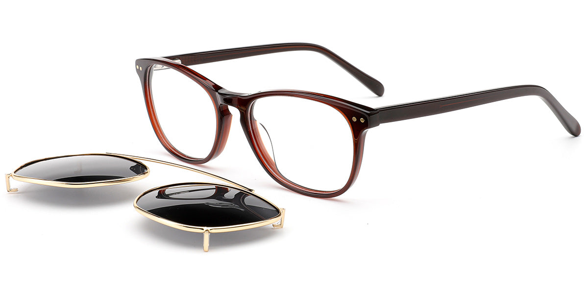 Candye® Clip Ons Acetate Rectangle Frame F6616