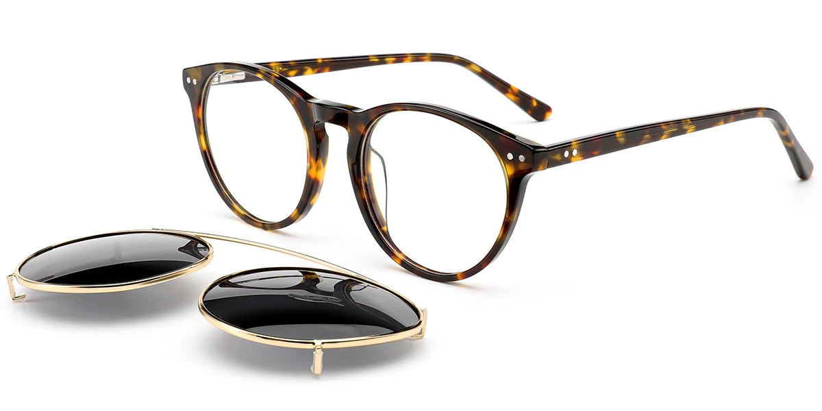 Candye® Clip Ons Acetate Round Frame F6617