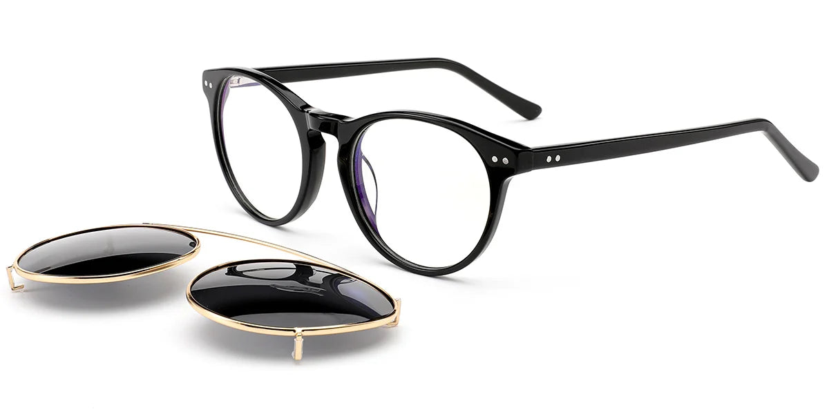 Candye® Clip Ons Acetate Round Frame F6617