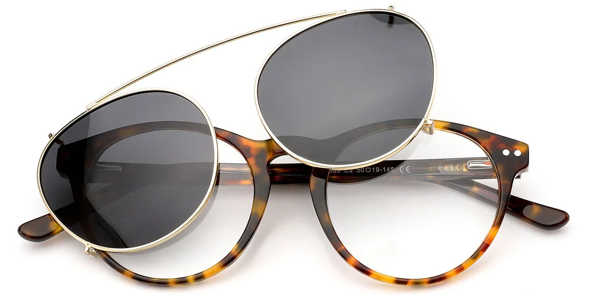 Candye® Clip Ons Acetate Round Frame F6617