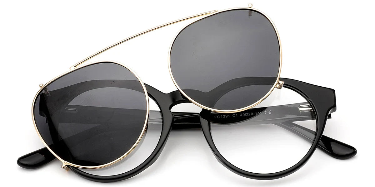 Candye® Clip Ons Acetate Round Frame F6622