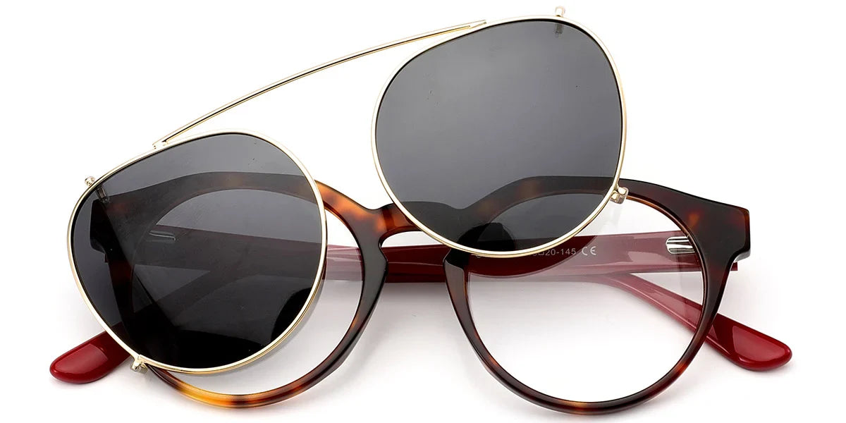 Candye® Clip Ons Acetate Round Frame F6622