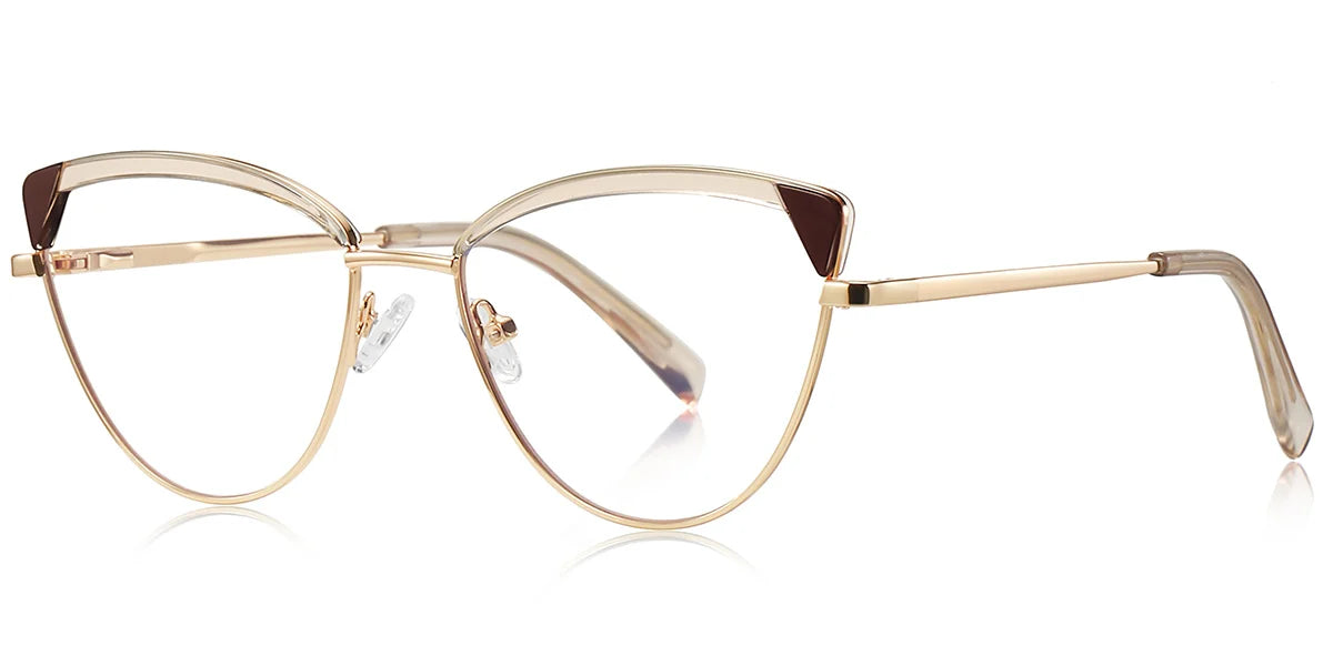Candye® Metal Cat Eye Browline Frame F6840