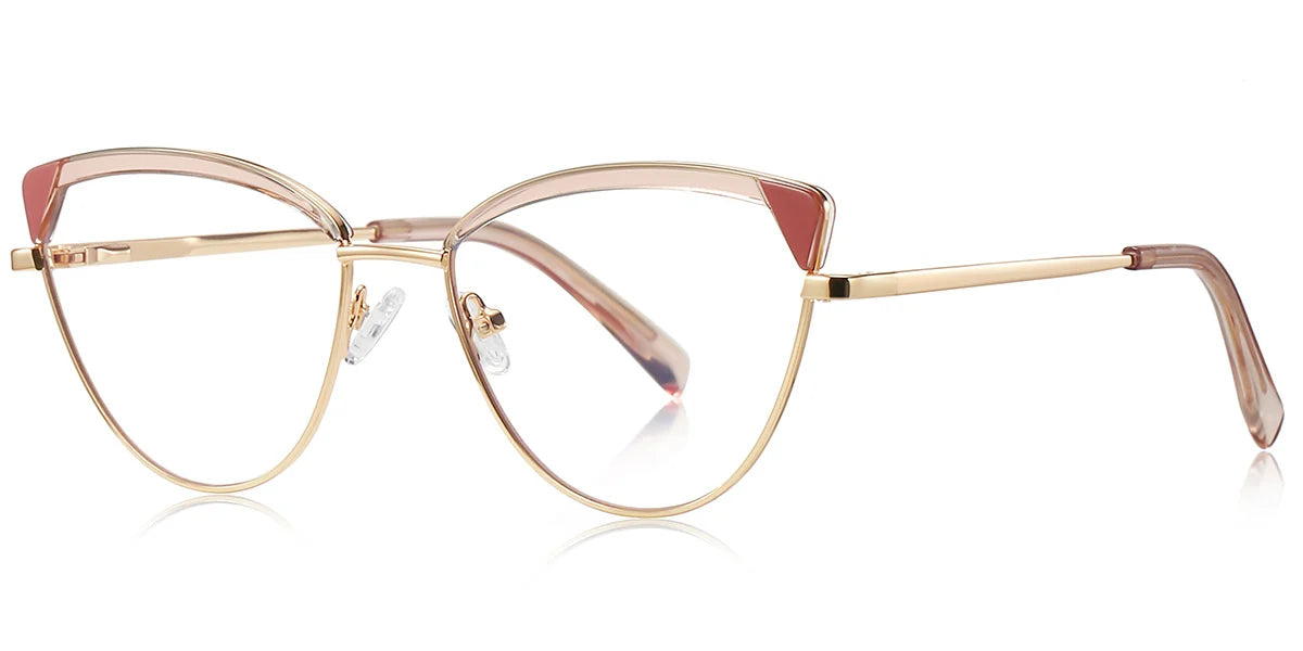 Candye® Metal Cat Eye Browline Frame F6840