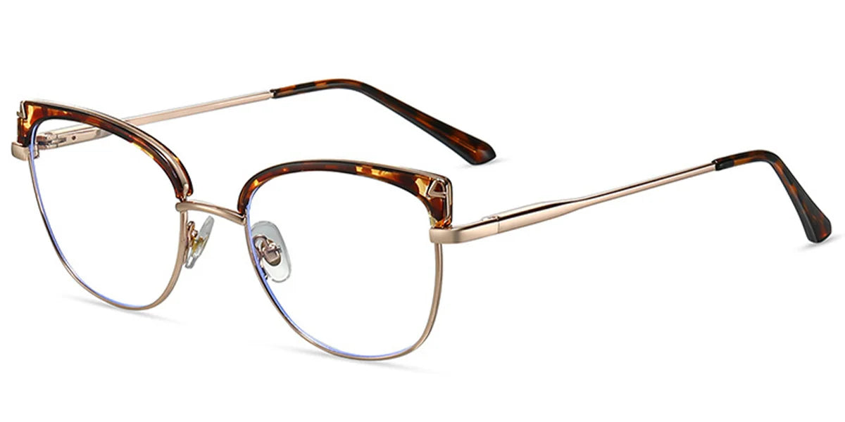 Candye® Metal Cat Eye Browline Frame F7031