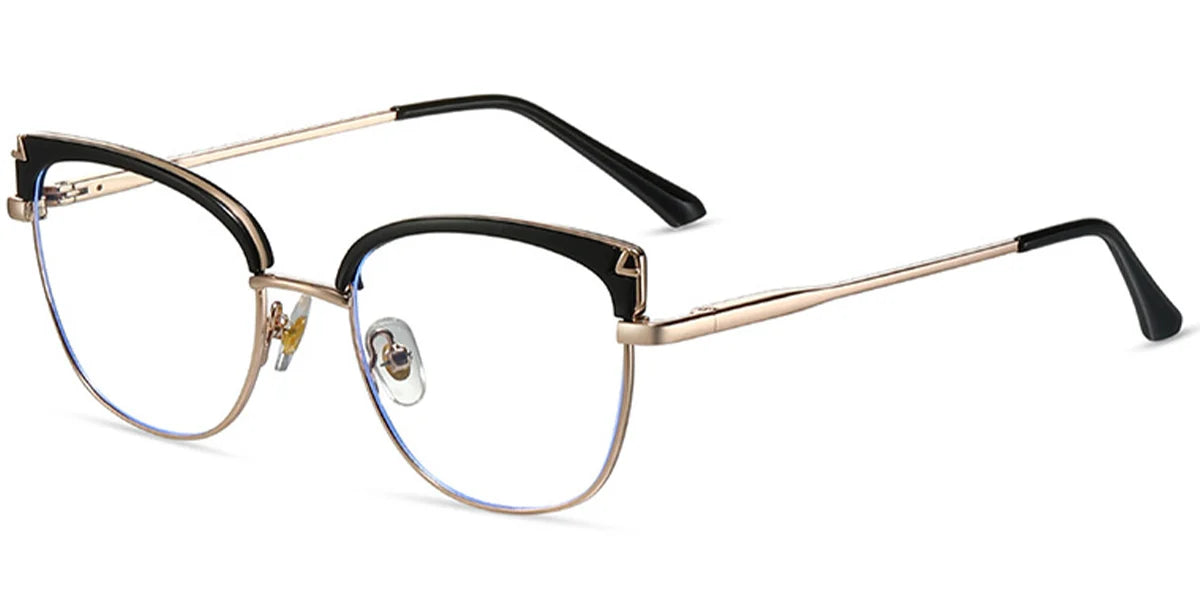 Candye® Metal Cat Eye Browline Frame F7031
