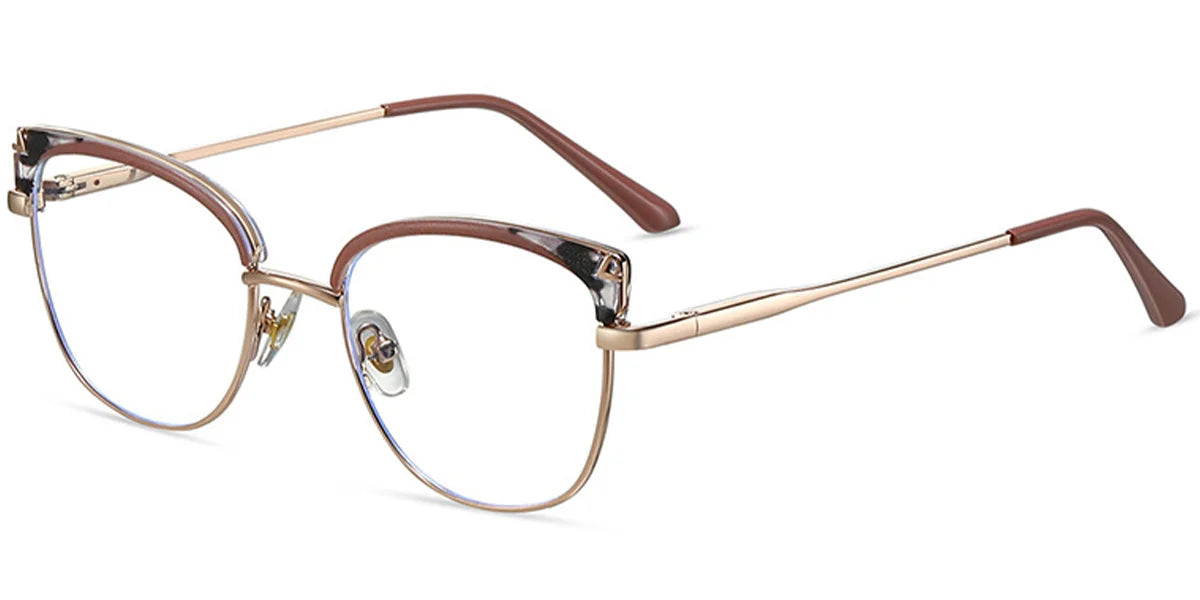 Candye® Metal Cat Eye Browline Frame F7031