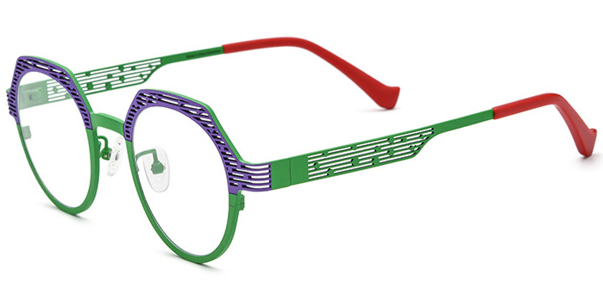 Candye® Titanium Round Geometric Frame F6725