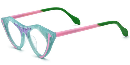 Candye® Acetate Cat Eye Geometric Frame F6898 