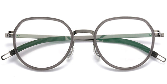 Candye® Acetate & Titanium Geometric Frame F4980 