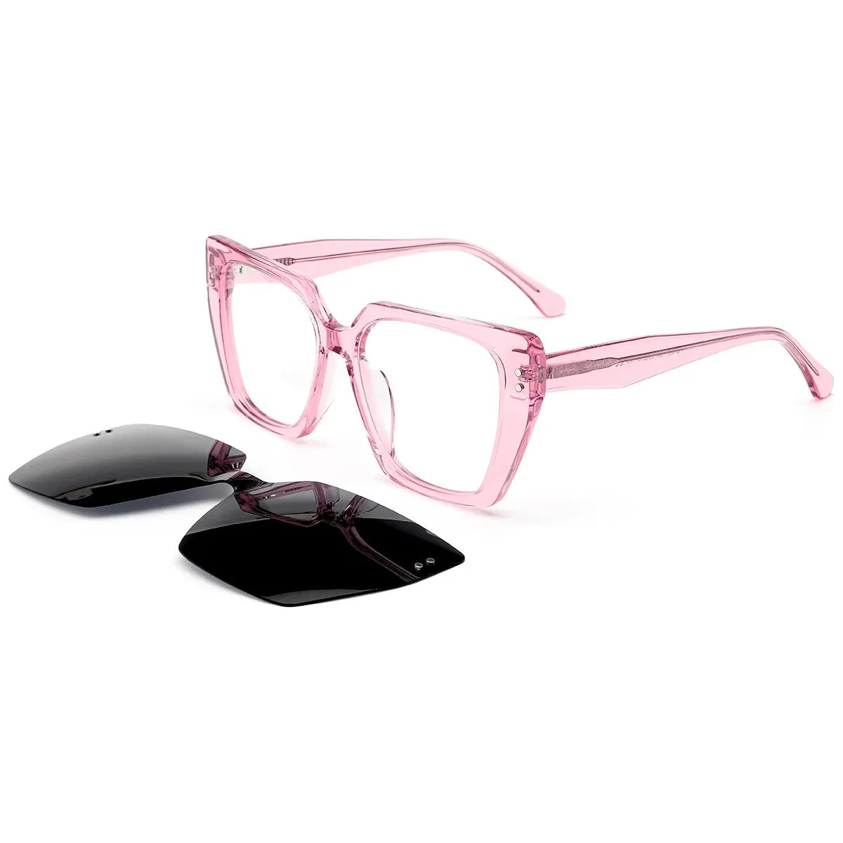 Candye Clip-Ons Acetate Square Frame F6294 