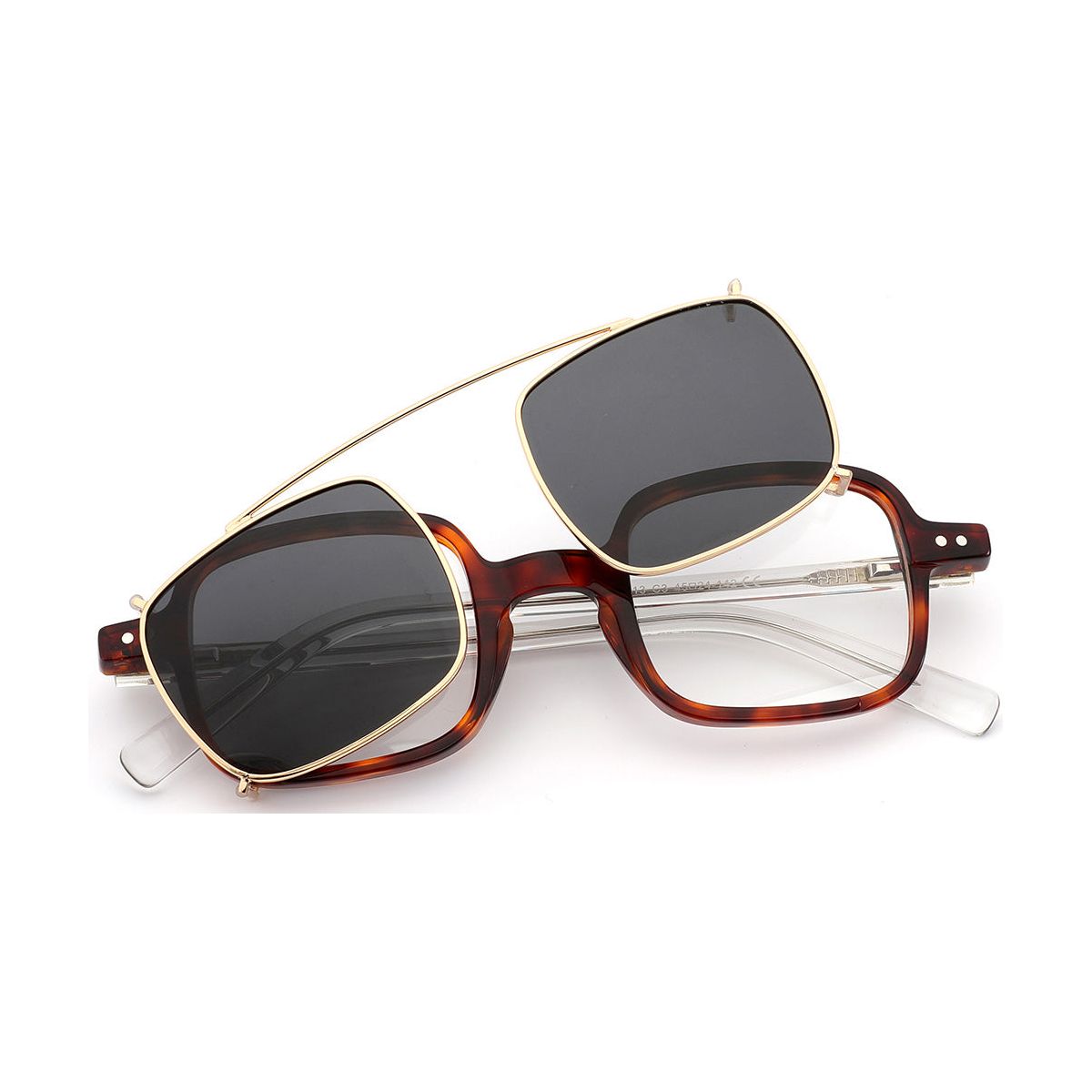 Candye Clip-Ons Acetate Square Frame F6329 