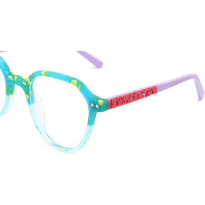 Candye Clip Ons kids Acetate Square Frame F4084 