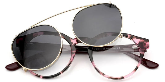 Candye® Clip Ons Acetate Round Frame F6622 