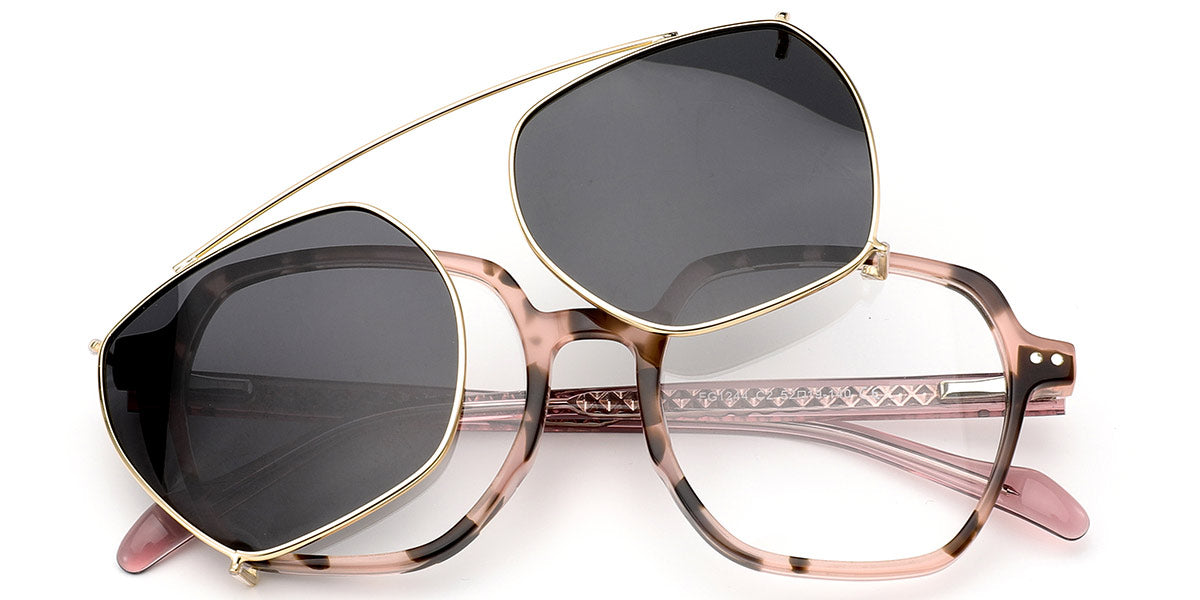 Candye® Clip Ons Acetate Square Frame F6621 