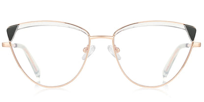 Candye® Metal Cat Eye Browline Frame F6840 