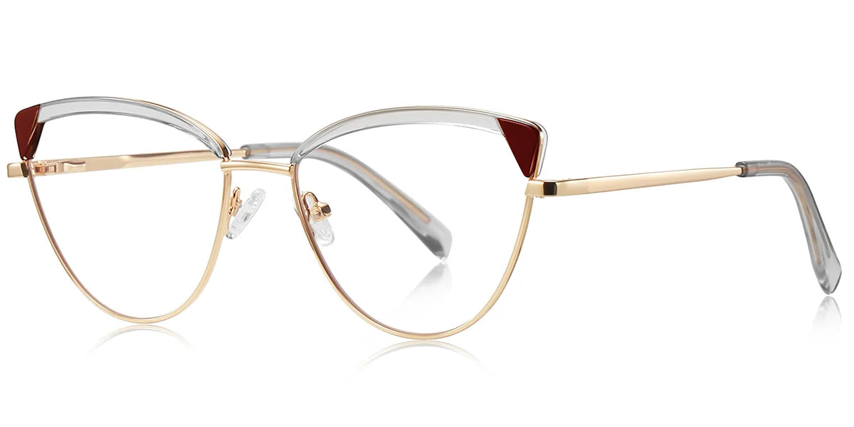 Candye® Metal Cat Eye Browline Frame F6840 