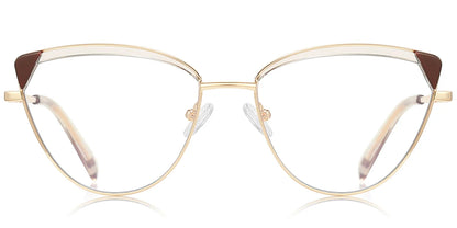 Candye® Metal Cat Eye Browline Frame F6840 